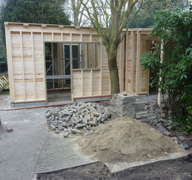 Houten schuur